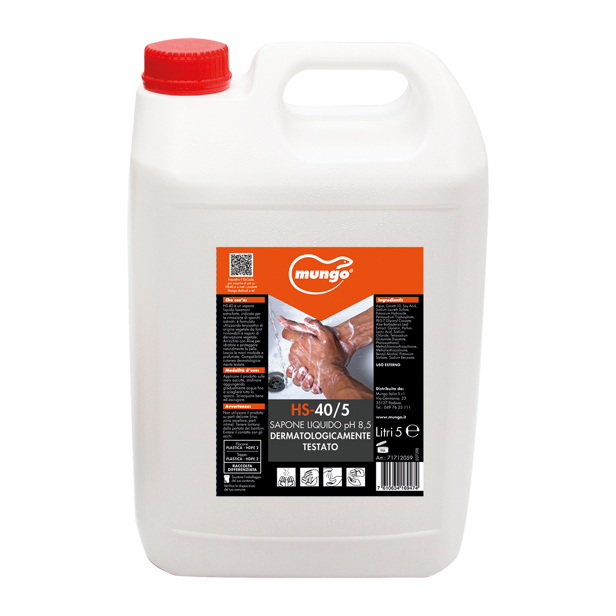 HS-40 - Sapone liquido extra-forte per la rimozione dello sporco ostinato – Con dispenser dosatore