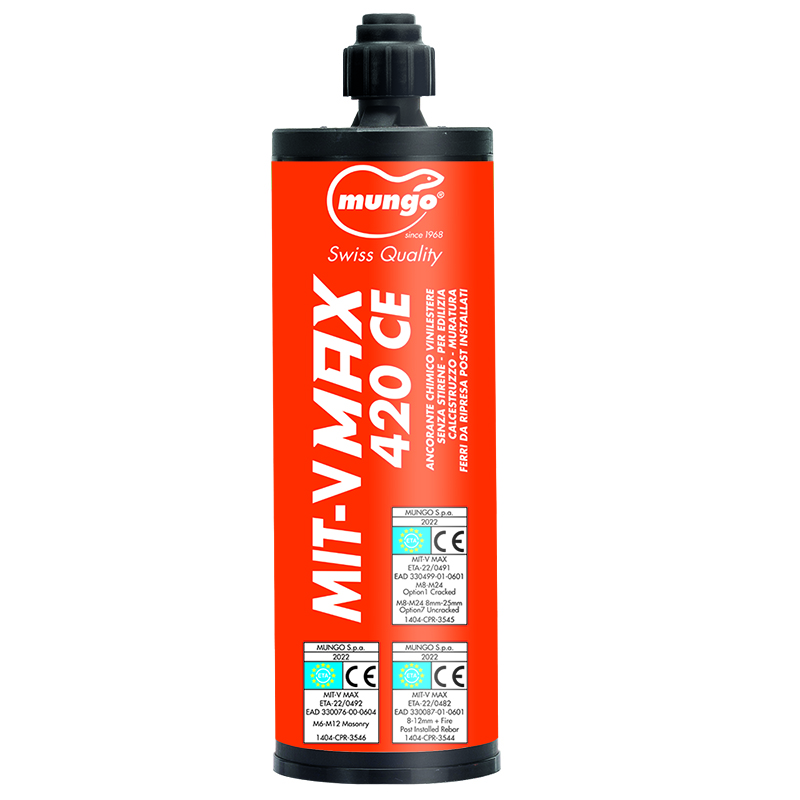 MIT-V MAX 420 CE - Ancorante chimico vinilestere, senza stirene, per edilizia. CERTIFICATO