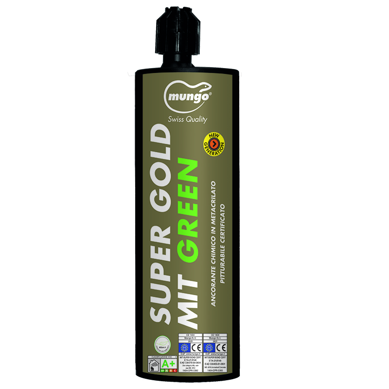SUPER GOLD MIT GREEN - Ancorante chimico in metacrilato pitturabile CERTIFICATO LEED® IEQ-Credits 4.1