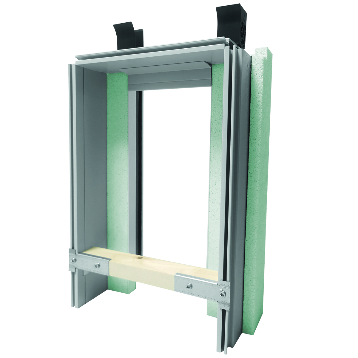 K43 - CONTROTELAIO IN PVC-EPS PER PORTE E FINESTRE - Elemento di riquaratura del foro per porte e finestre con guide per avvolgibili