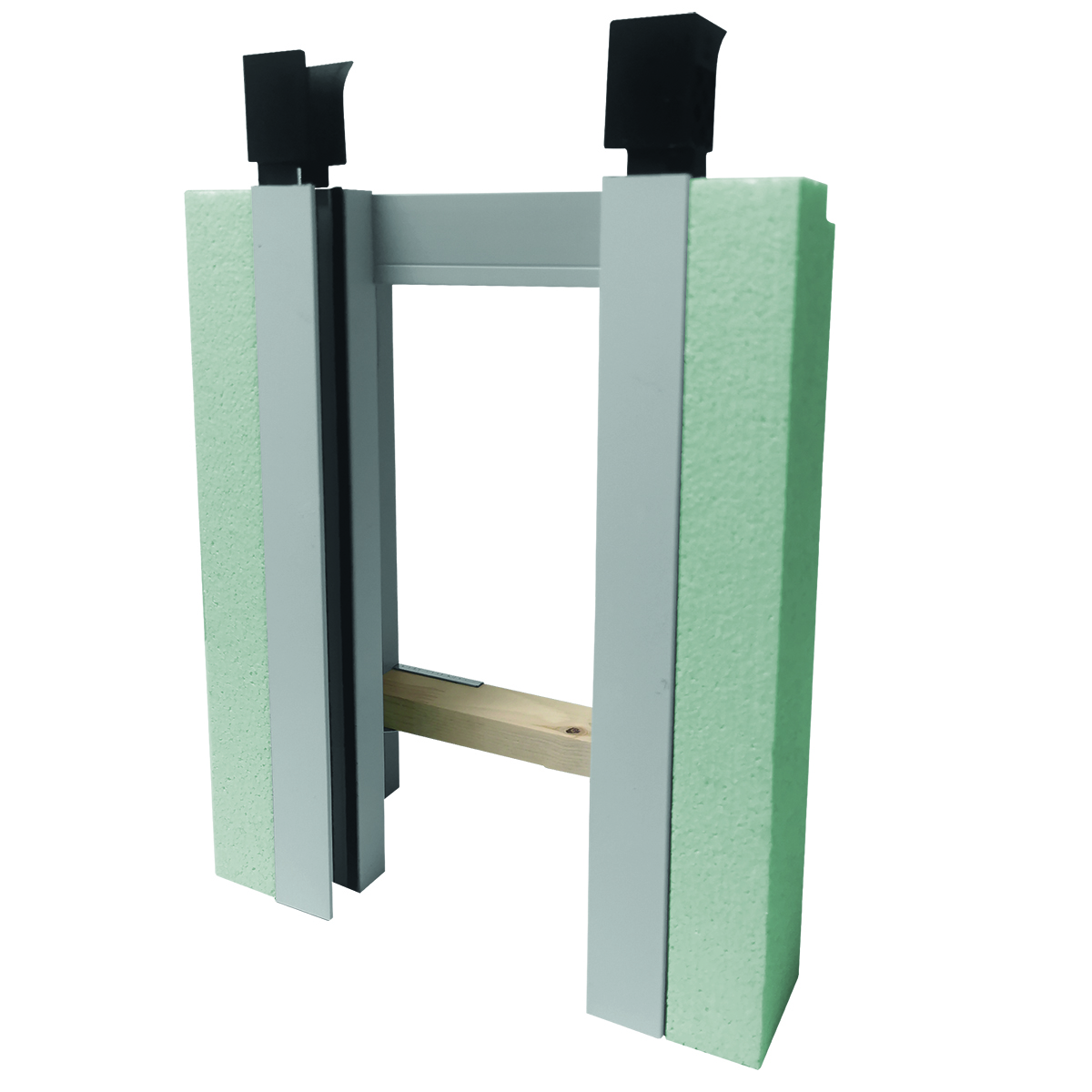 K43 - CONTROTELAIO IN PVC-EPS PER PORTE E FINESTRE - Elemento di riquaratura del foro per porte e finestre con guide per avvolgibili