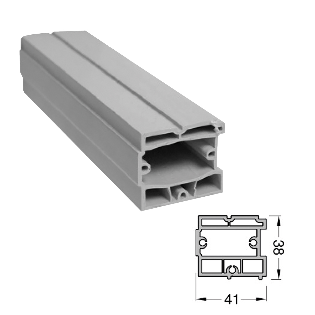 TAGLIO TERMICO IN PVC - Traverso inferiore per quarto lato