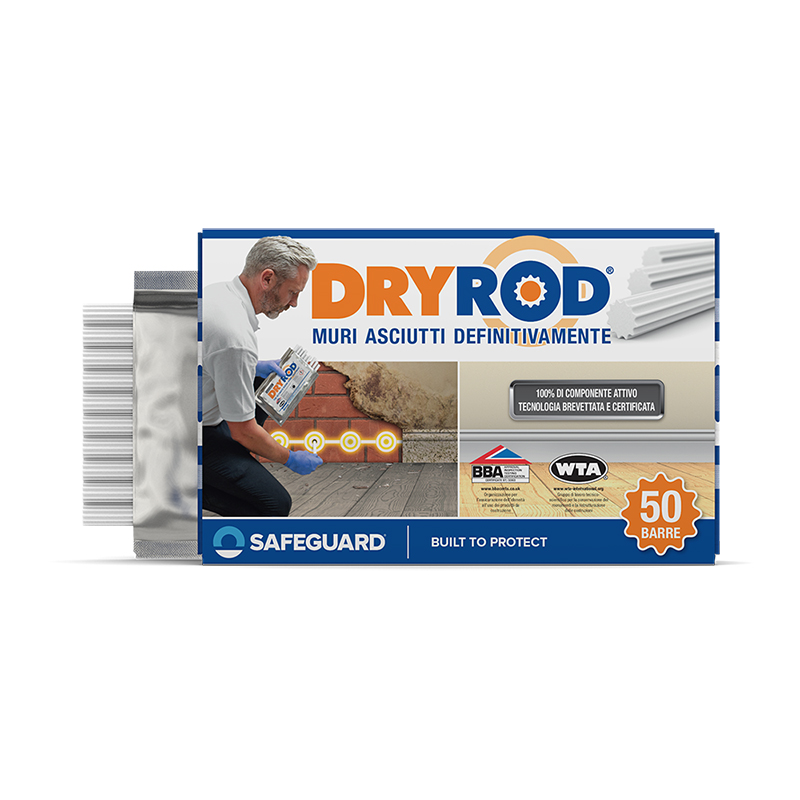 DRYROD - Sistema anti umidità di risalita in barre da 18 cm – CERTIFICATO