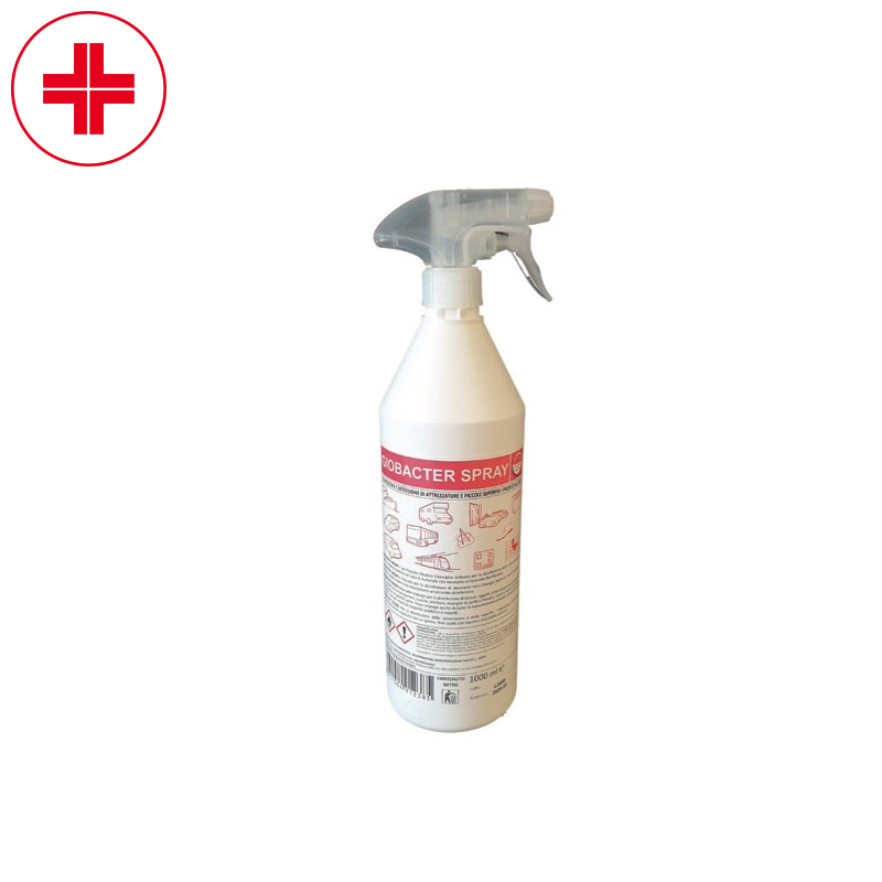 Giobacter Spray disinfettante PMC – Flacone 1000 ml - Spray Presidio Medico Chirurgico indicato per la disinfezione delle attrezzature in genere, degli strumenti e di tutto il materiale che necessita di un'accurata disinfezione ad esclusione dell'impiego nel settore alimentare