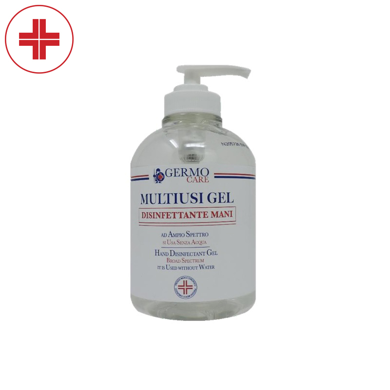 MultiUsi Gel – Flacone da 500 ml - Gel disinfettante mani studiato per disinfettare le mani senza bisogno di acqua